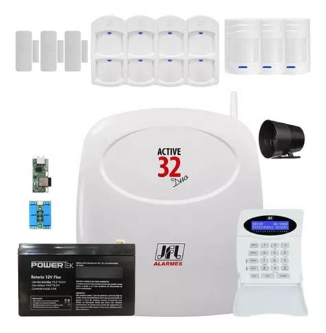 Kit Alarme Residencial Active Duo Jfl Sensor Sem Fio