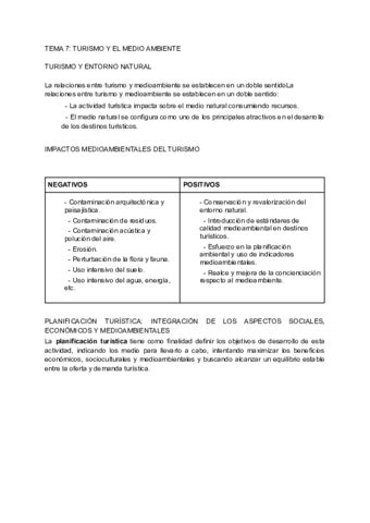 TEMA 7 TURISMO Y EL MEDIO AMBIENTE Pdf