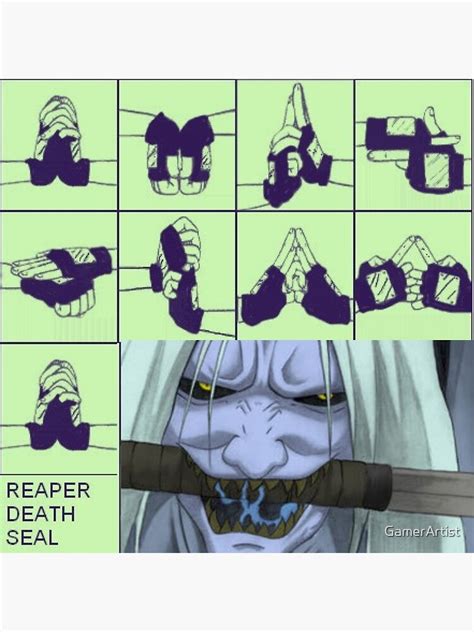 Reaper Death Seal Hand Signs Poster For Sale By Gamerartist Redbubble