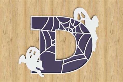 Halloween Alphabet Laser Cut File - Spooky Letter D