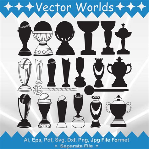 Cricket Trophy SVG Vector Design - MasterBundles