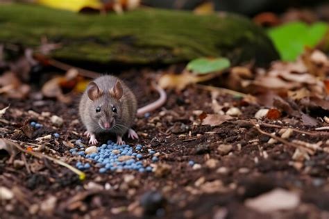 Premium Photo | Concept of rat pest control using blue tablets as poison