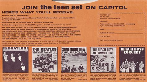 Lp Inner Sleeve Artwork Capitol Records Mid 1960s Flickr