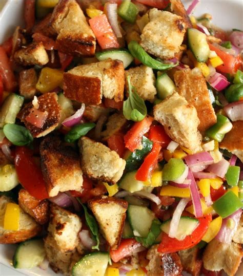 Panzanella Italian Vegetable Salad With Bread Recipe Stl Cooks