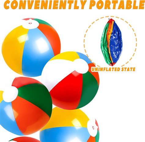 12 Beach Ball 12 Pack Inflatable Swimming Pool Toys For Beach Party Decorati Ebay