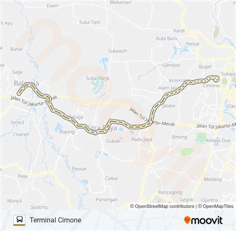 Rute A04 Terminal Cimone Balaraja Jadwal Pemberhentian Peta