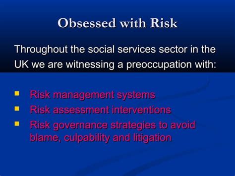 Social Work In A Risk Society Ppt