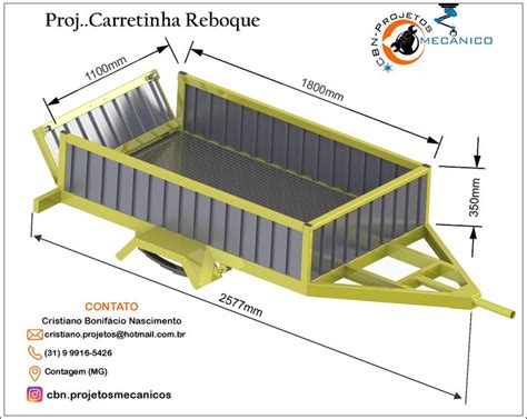 Projetos Mec Nicos Carretinha Para Barco Carretinha Reboque Carretinha