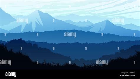 Natural Forest Trees Mountains Horizon Hills Sunrise And Sunset