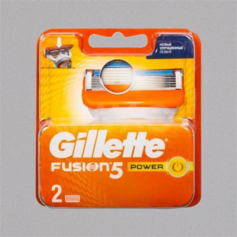 Сменные кассеты Gillette Fusion Power с 5 лезвиями для бритья, 2 шт ...