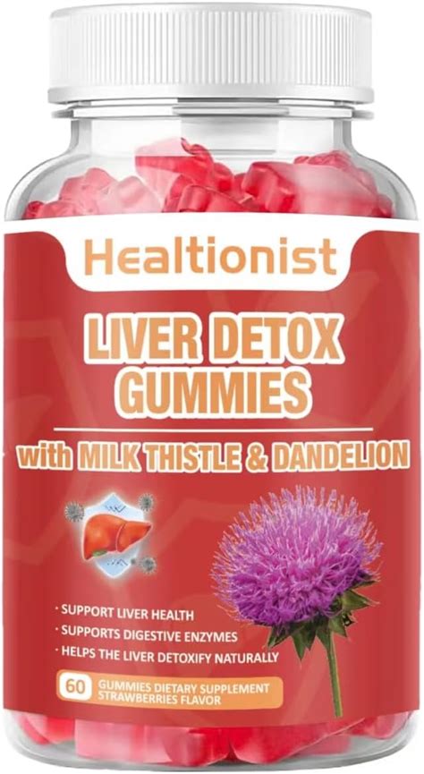 Healtionist Milk Thistle Gummies For Liver Cleanse Detox