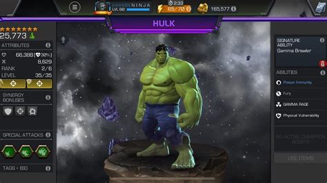 Mcoc 7 Rank 2 Og Hulk Beats Rol Jugs In 25 Secs Youtube