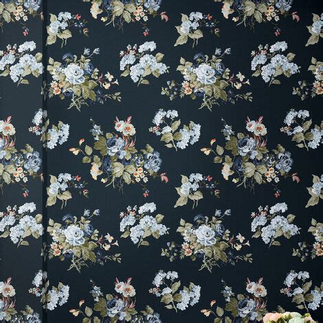 Papier Peint Intiss Laura Ashley Rosemore Midnight Seaspray X