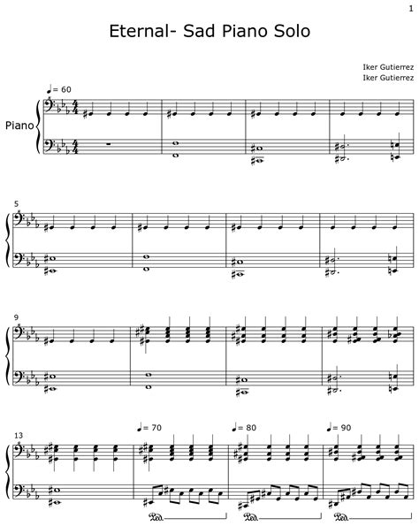 Eternal Sad Piano Solo Sheet Music For Piano