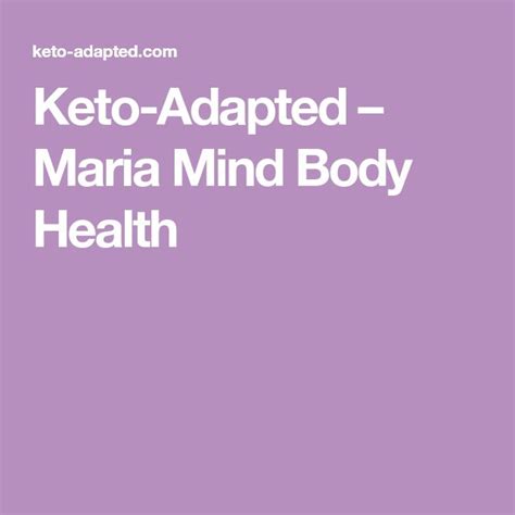 Keto Adapted Maria Mind Body Health Grain Free Recipes Keto Recipes Psmf Diet Maria Mind