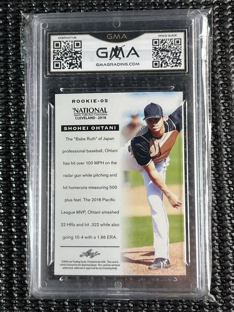 Leaf National Shohei Ohtani Rc Rookie Gma Angels Mvp Goat Ebay