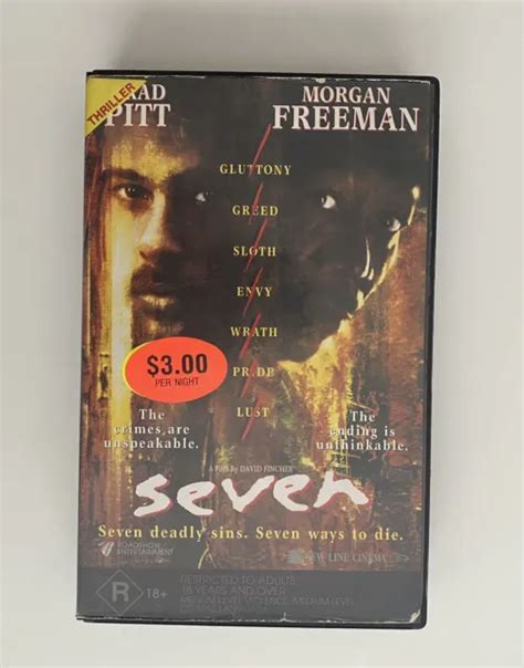 Seven Vhs Roadshow Video Big Box Ex Rental Tape David Fincher Se En