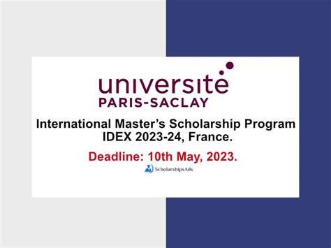 International Masters Scholarship Program Idex University Of