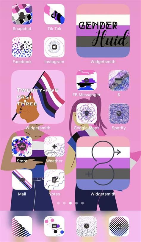 Genderfluid Pride Iphone Icon Pack Ios Etsy Gender Fluid Wallpaper Gender Fluid Aesthetic