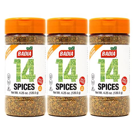 Badia 14 Spices All Purpose Seasoning No Salt 4 25 Oz Palatize Pack Of 3