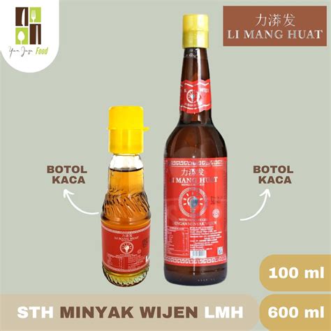 Jual Sth Minyak Wijen Lmh Li Mang Huat Ml Ml Ml Shopee