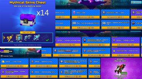 Collecting 8800 Crowns Opening 14 Mythical Skins Chest Pixel Gun 3D