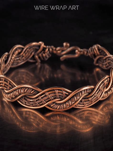 Unique Wire Wrapped Copper Bracelet Copper Wire Woven Jewelry Antique