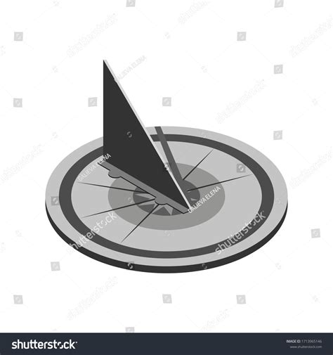 Sundial Isometric Style Iconshadow Sun Vector Stock Vector Royalty Free 1713965146 Shutterstock