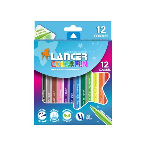 Marcadores Escolares Redondo Lancer Colorfun X Colores Comsucre Online