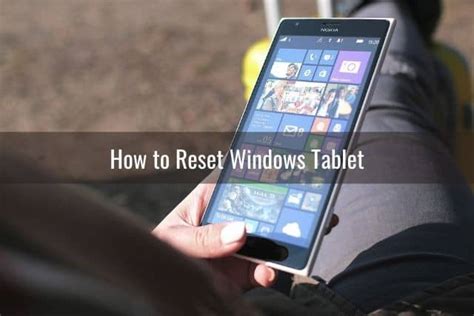 How To Reset Tablet Ready To Diy