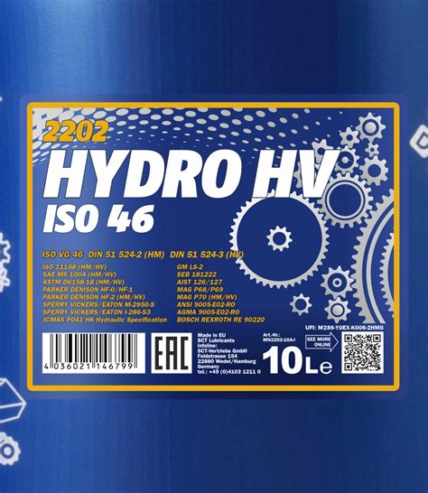 MANNOL Hydro HV ISO 46 Longlife