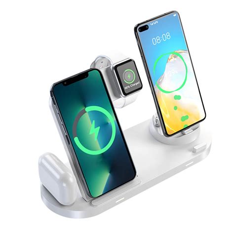 InsCrazy Wireless Charger 6 in 1 Charger Station /Android/Type-C Fast