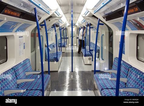 Victoria line Train Interior - London Underground Stock Photo - Alamy