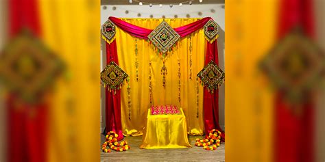 Elegant Rajasthani Themed Haldi Mehendi Setup Floral Party