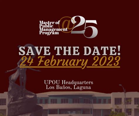 MASTER OF PUBLIC MANAGEMENT TO CELEBRATE 25 YEARS IN UPOU UP Alumni