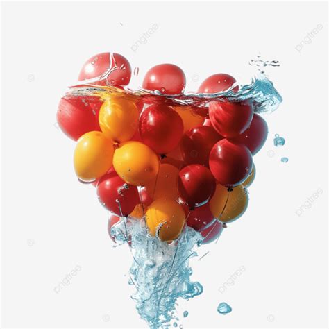 Objeto En Forma De Coraz N Con Globos Flotando En El Agua Png Dibujos