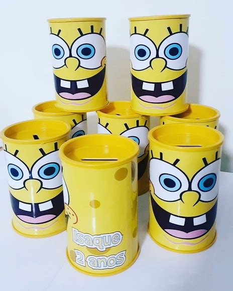 Cofrinho Personalizado Bob Esponja Elo7 Produtos Especiais