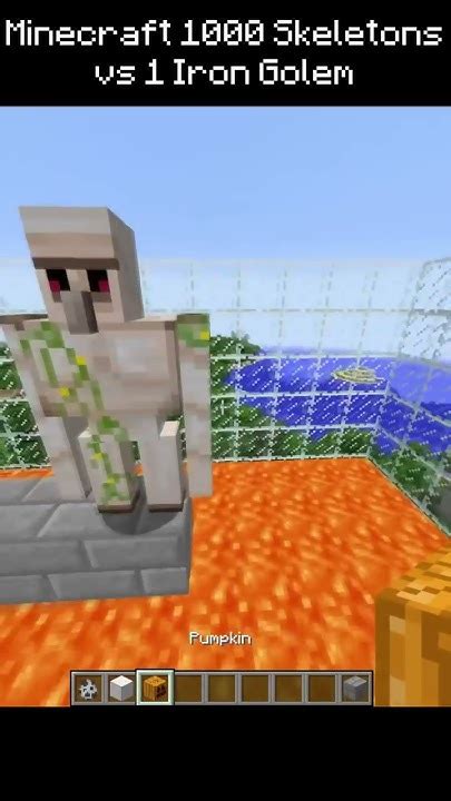 Minecraft 1000 Skeletons Vs 1 Iron Golem 💀 Shorts Youtube