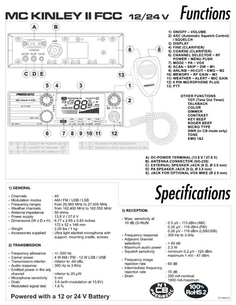 Mckinley Ii President Deluxe Am Fm Ssb Cb Radio Peaked Tuned