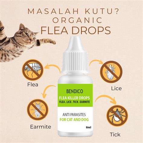 Flea Killer Drops Kutu Kucing Kutu Anjing Flea Lice Tick Earmite Kucing