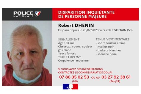 Avis de recherche disparition d un homme de 53 ans à Somain dans le Nord