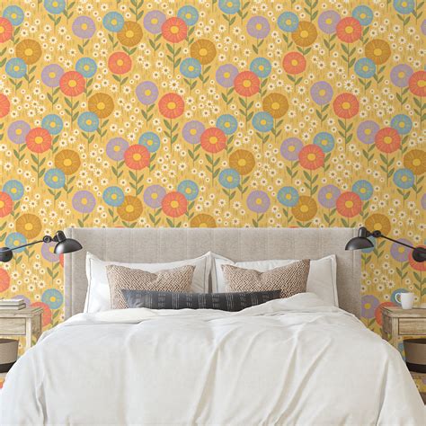 Daisy Field Peel and Stick Removable Wallpaper | Love vs. Design