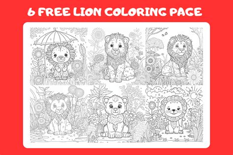 Lion Coloring Page For Adult Graphic By Wickymonkeynft Creative Fabrica