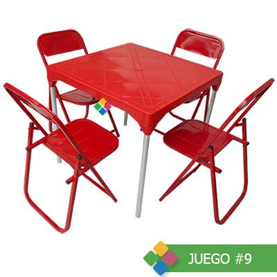 Juego De Mesa Y Sillas Plastuv