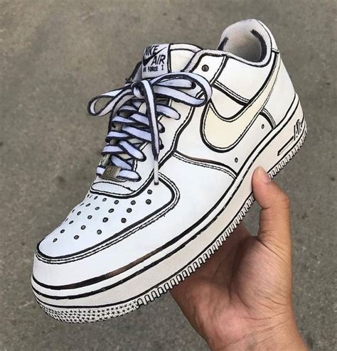 Cartoon Air Force 1 Drawing Btslineartdrawinglogo