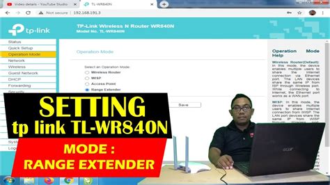 Cara Setting Tp Link Tl Wr N Sebagai Range Extender Youtube