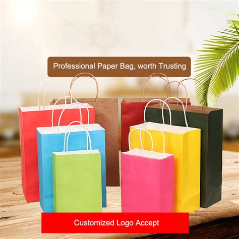 Customized Brown Paper Bag Paper Kraft Gift Bags For Shopping China