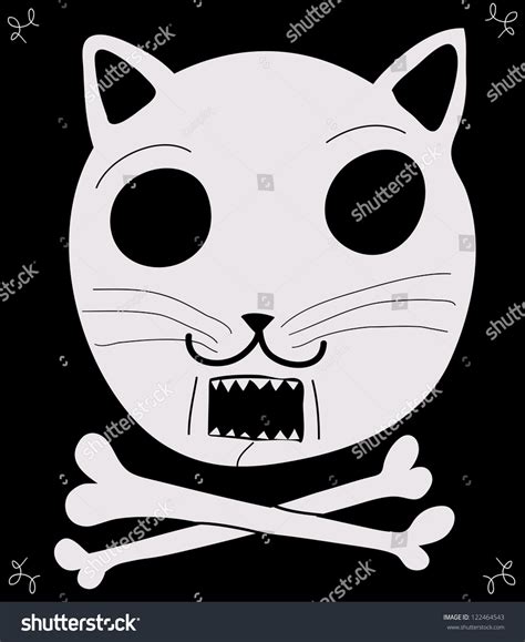 Pirate Cat Flag Stock Vector Royalty Free 122464543 Shutterstock