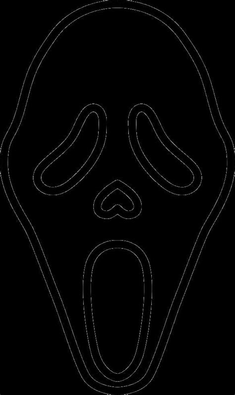 Download Ghostface Mask Outline | Wallpapers.com