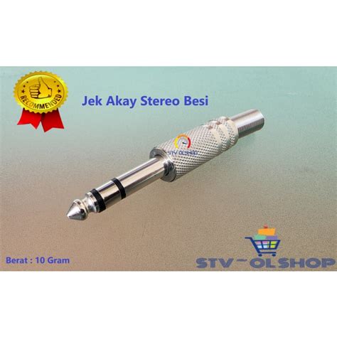 Jual Jek Akay Stereo Besi Jack Mic Stereo Besi Buntut Shopee Indonesia